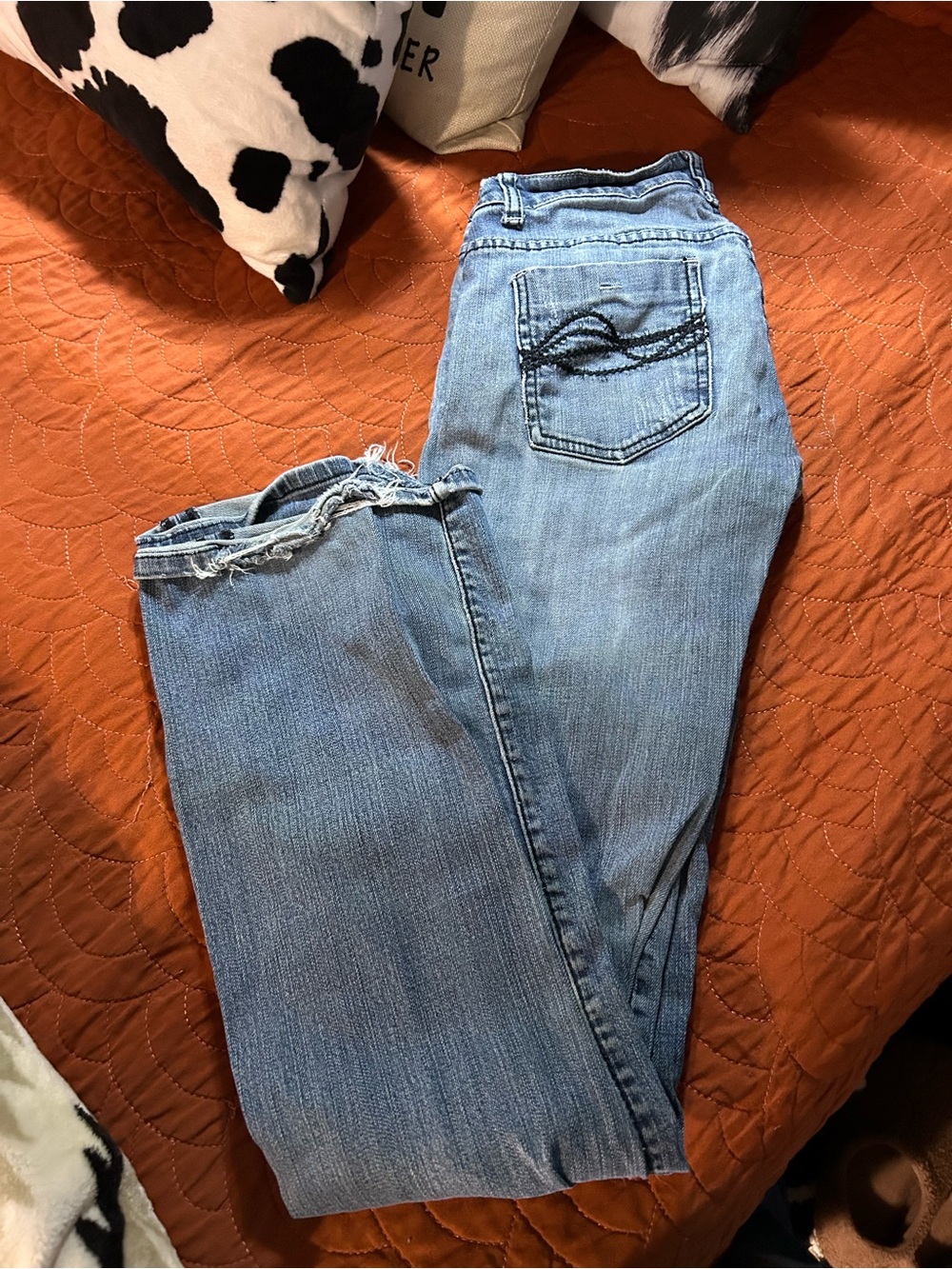 Cowgirl Tuff Light Blue Straight Leg Jeans